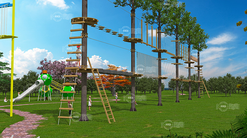 ropes course, treetop challenge course, adventure park, ropes course design conception, high ropes course, low ropes course, ropes course manufacturer