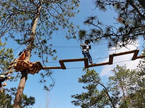 forest adventure course, treetop adventure course, aerial challenge course