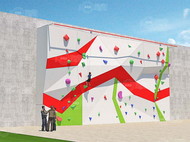 school climbing wall, rock climbing wall, outdoor climbing wall, fiberglass climbing wall