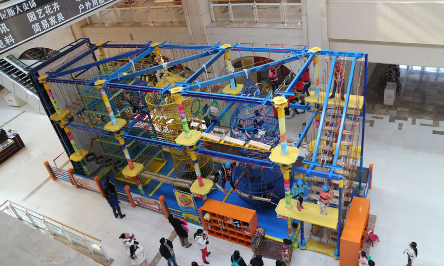 Indoor Playground Equipment, children's adventure playground equipment, children's aerial ropes