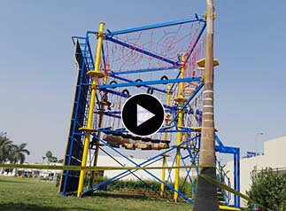 Outdoor High Rope Challenge Course, adventure obstacle course