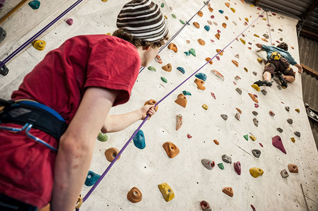 rock climbing wall, climbing gym wall