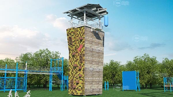 adventure tower, climbing wall, rock climbing wall