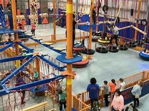 high ropes, ropes course, adventure playground, playground equipment