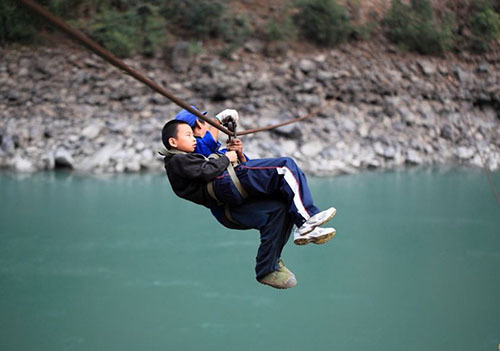 Zipline in China, zipline, zip line