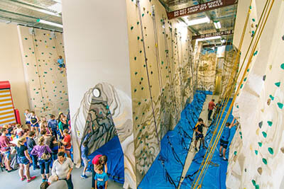 climbing wall, climbing structure