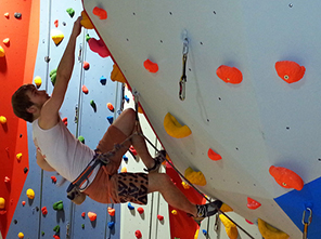 gym climbing, climbing wall, climbing harness