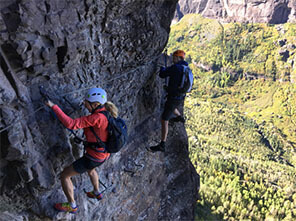 rock climbing wall