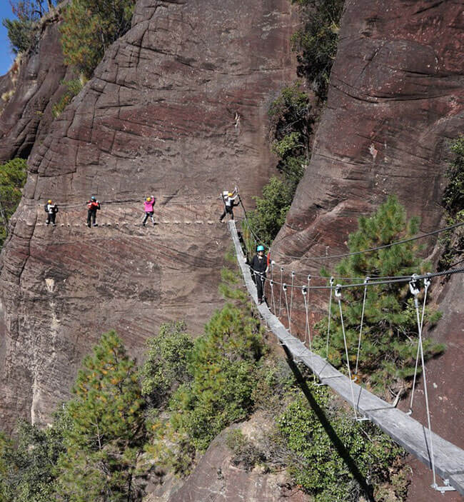 rock climbing wall