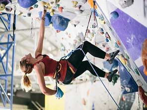 bouldering, top-rop climbing, lead climbing