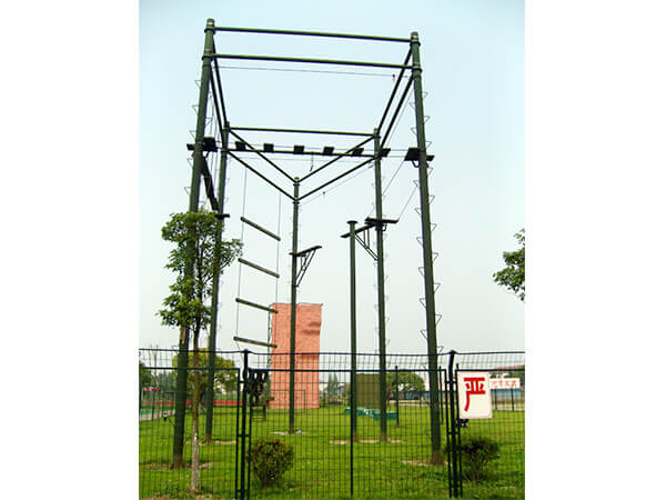 high rope course, climbing wall, amusement  park 