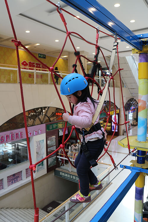 When Child Plays, Is He Just Having Fun? adventure ropes course