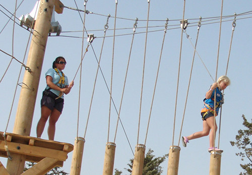 Belay Systems for Ropes Course, high ropes course