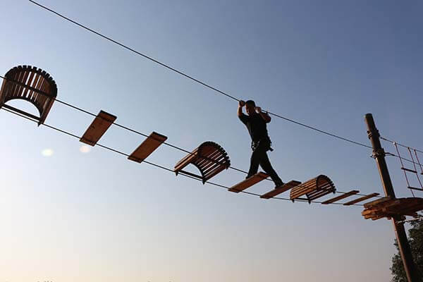 hgih ropes course, treetop adventure course, treetop trekking course