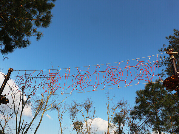 treetop course， ropes course， climbing wall