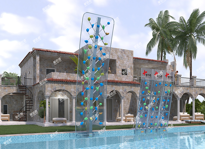 Pool Climbing Wall, Poolside Climbing, Water Climbing Walls, Aquatic Climbing, Poolside Adventures, Climbing Wall, Rock Climbing Walls, Aquatic facility, Poolside Rock Climbing Walls,Custom Climbing Wall, Swimming Pool Climbing Walls