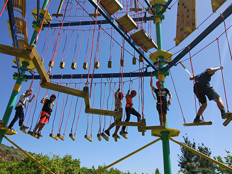 aerial adventure park, indoor adventure park, rope adventure park, rope park, aerial adventures