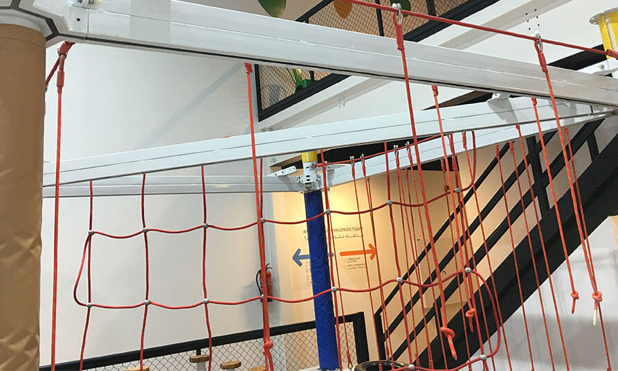 Indoor Ropes Course, ropes playground, playground equipment, obstacle course