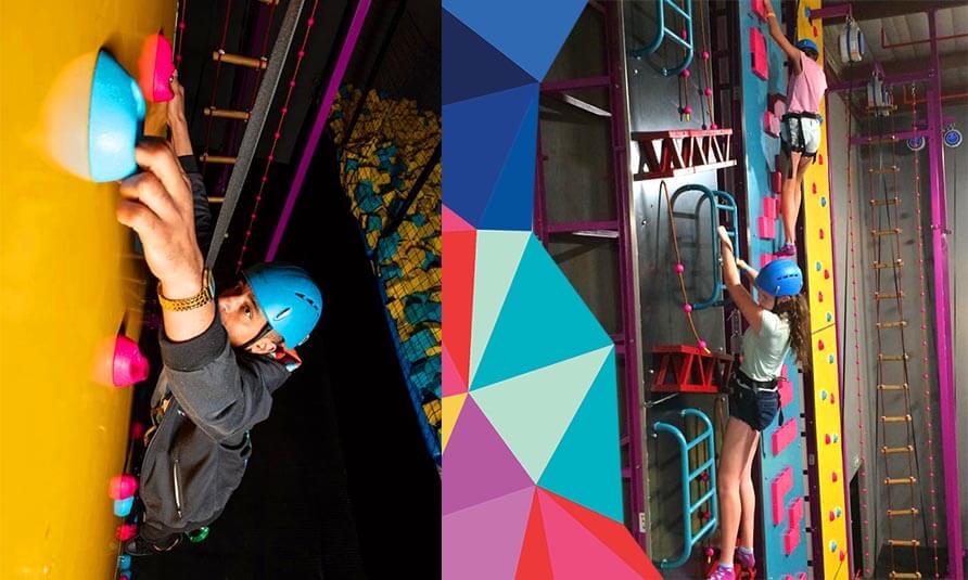 South Africa Indoor Climbing Wall, kids climbing wall, trampoline park climbing wall