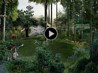 Treetop Challenge Course in Jiuguojing Forest Park, treetop adventure, tree top adventure park